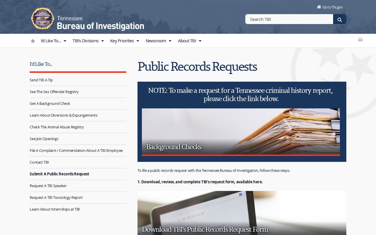 Van Buren County warrant records: official Tennessee records-request instructions
