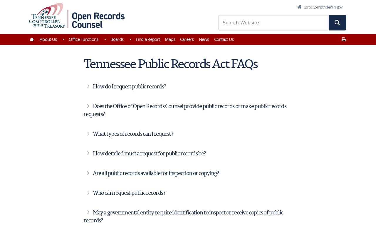 Van Buren County warrant records: Tennessee public-records request guidance